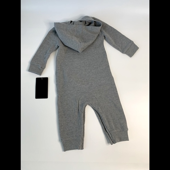 HURLEY Baby Girl Boy Thermal Hooded Coverall Gray 6M NWT - Picture 6 of 6